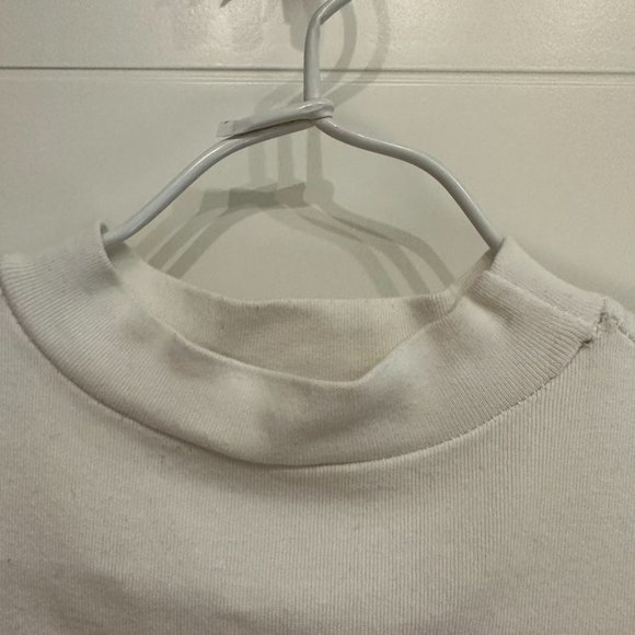 White Mock Neck Baby Tee - Picture 4 of 4